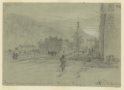 Quartier général du général Stevenson - Harpers Ferry - Alfred Rudolph Waud