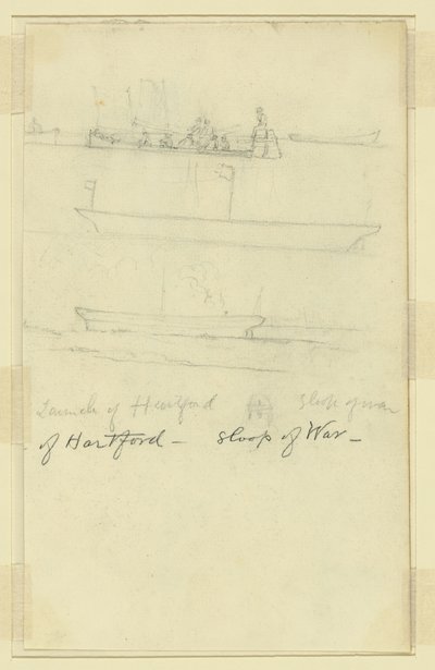 Lancement du Hartford, Sloop of War - Alfred Rudolph Waud