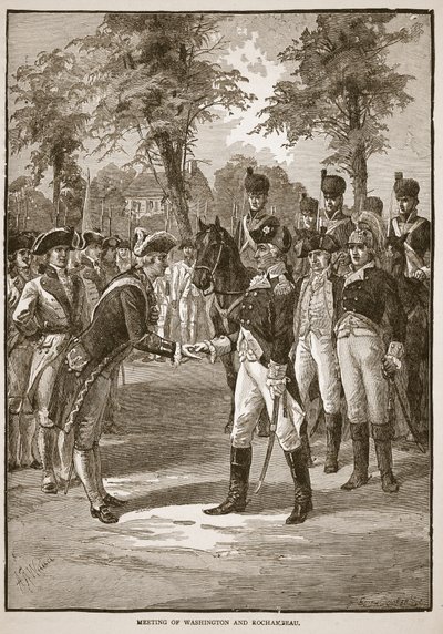 Rencontre de Washington et Rochambeau, pub. 1896 - Alfred Rudolph Waud