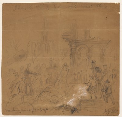 Recherche de coffres-forts dans les ruines après l