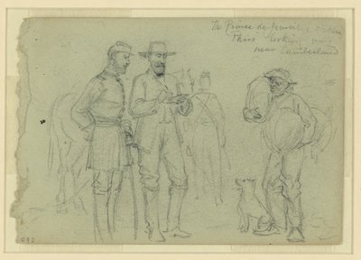 Le prince de Joinville dessinant "Paris" regardant, près de Cumberland - Alfred Rudolph Waud