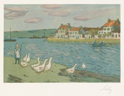 Les bords de rivière - Alfred Sisley