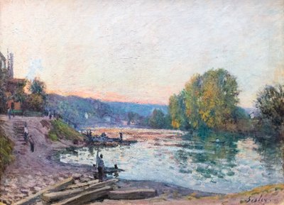 Rives de la Seine, effet de lumière au crépuscule - Alfred Sisley