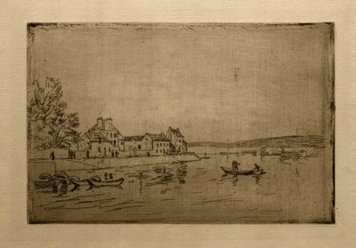 Bords du Loing : Les six canots amarrés - Alfred Sisley