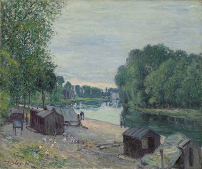 Cabanes au bord du Loing - Alfred Sisley