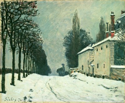 La Route de Louveciennes, Hiver, 1874 - Alfred Sisley