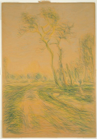 Paysage avec arbres - Alfred Sisley