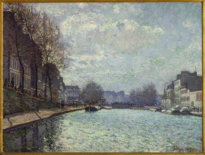 Le Canal St. Martin, Paris (huile sur toile) - Alfred Sisley