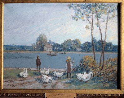 Au bord du Loing. Peinture d