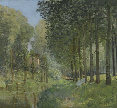 Repos au bord du ruisseau. Bord du bois, vers 1878 - Alfred Sisley