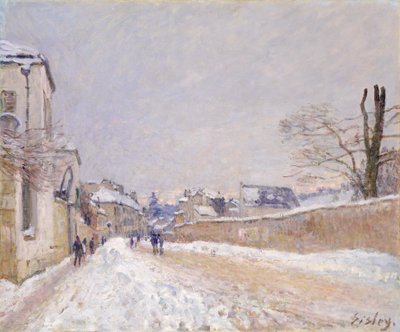 Rue Eugène Moussoir à Moret : Hiver, 1891 - Alfred Sisley