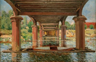 Sous le pont de Hampton Court - Alfred Sisley