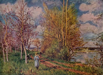 Printemps sur les rives de la rivière, fin 19e siècle - Alfred Sisley