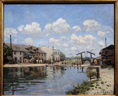 Le canal Saint-Martin à Paris en 1872. Vue de l