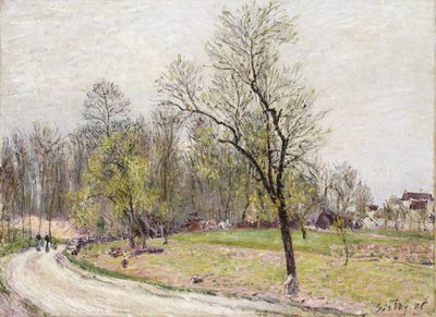 La Lisière de la forêt au printemps, le soir - Alfred Sisley