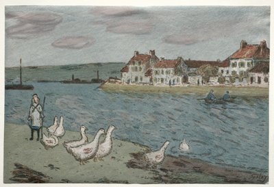 La Rivière ou Les Oies - Alfred Sisley