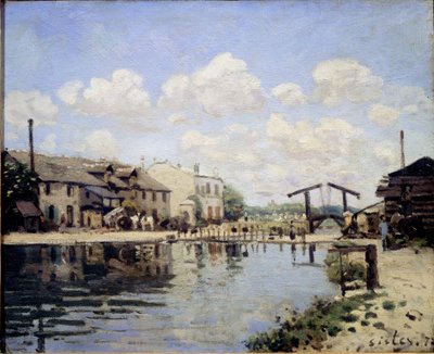 Vue du canal Saint-Martin en 1872. Vue de l