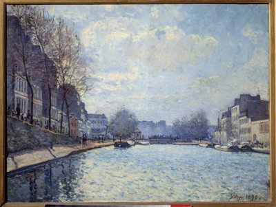 Vue du canal Saint Martin à Paris en 1870 - Alfred Sisley