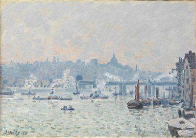 Vue de la Tamise : Pont de Charing Cross, 1874 - Alfred Sisley