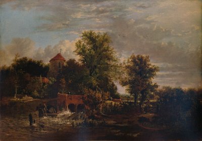Écluse sur la rivière Western, vers 1832 - Alfred Stannard
