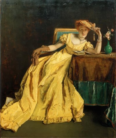 A. Stevens, La dame en jaune - Alfred Emile Stevens