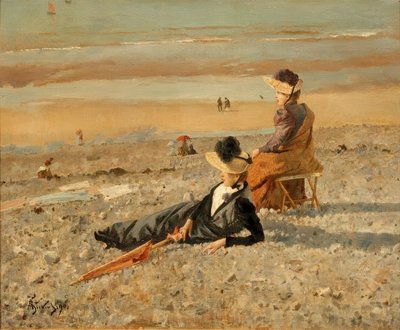 A. Stevens, Une belle journée à Le Tréport - Alfred Emile Stevens