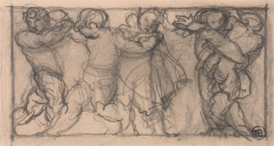 Groupe de chérubins (conception pour une frise ?) - Alfred Emile Stevens