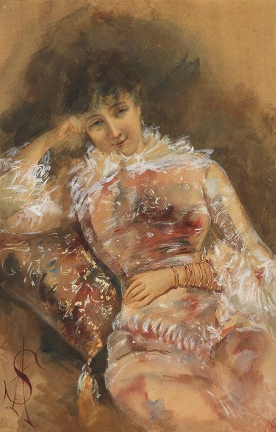 Portrait de Sarah Bernhardt 1844-1923, vers 1880 - Alfred Emile Stevens