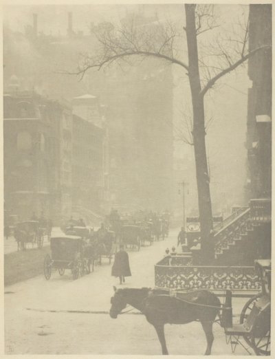 La Rue, Cinquième Avenue, 1900-01, imprimé 1903-04 - Alfred Stieglitz