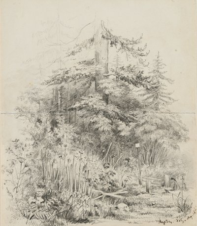 Lieu de sépulture indien, Oregon, 1841 - Alfred Thomas Agate