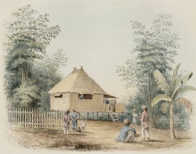 Maison indigène près de Manille, 1842 - Alfred Thomas Agate