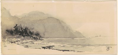Bateau sur la plage - Alfred Thompson Bricher