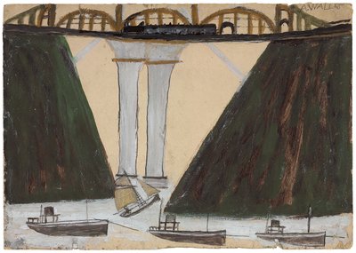 Pont de Saltash, vers 1930 - Alfred Wallis
