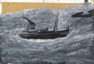 Chalutier et quai - Alfred Wallis