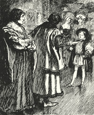 Érasme regardant Sir Thomas More présenter un poème qu