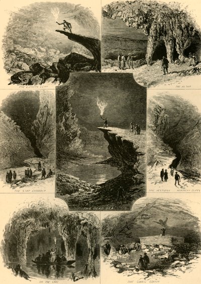 Scènes dans la grotte de Mammoth, 1874 - Alfred Rudolph Waud