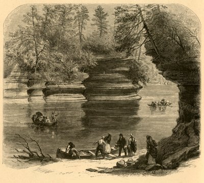 Rocher à vapeur, rivière Wisconsin, 1874 - Alfred Rudolph Waud