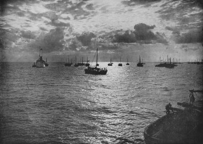 Coucher de soleil sur les bancs de perles, Marrichikaddi, vers 1890, 1910 - Alfred William Amandus Plate