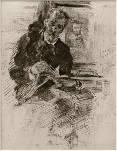 Homme lisant - Alfred William Finch