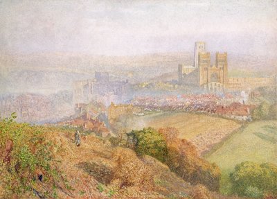Durham, brumeux avec fumée de mine - Alfred William Hunt