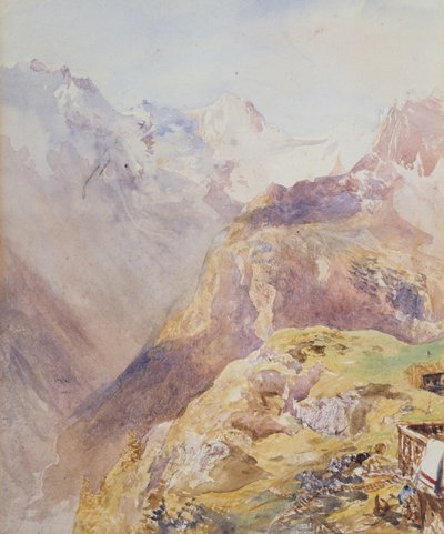 Vallée de Lauterbrunnen depuis Murren - Alfred William Hunt
