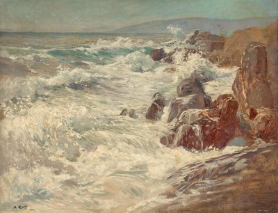 Déferlement sur la côte de Nervi - Alfred Zoff