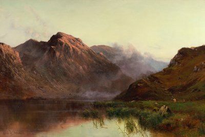 La chasse aux oiseaux sauvages Llyn Crafnaut - Alfred de Breanski