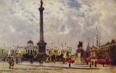 Trafalgar Square et la National Gallery - Alfred de Breanski