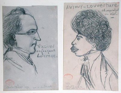 Portraits de Charles Nodier ou Gustave Planche et Alexandre Dumas Père - Alfred de Musset