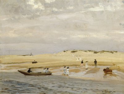 Figures sur une plage - Algernon Mayow Talmage
