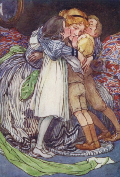 Ces chers visages pressés contre les siens (lithographie en couleur) - Alice Bolingbroke (after) Woodward
