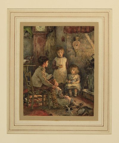 Enfants autour du feu - Alice Clausen