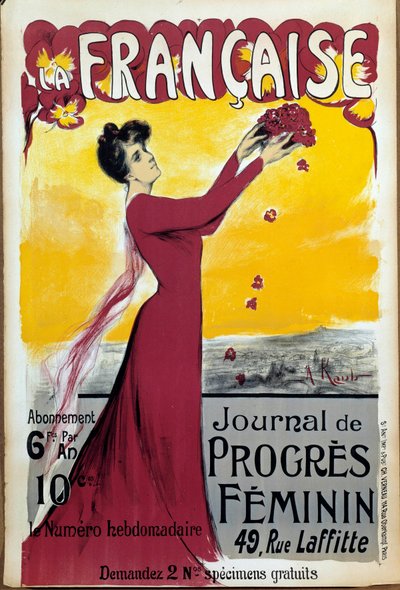 Affiche de « La française », journal du progrès des femmes - Alice Kaub Casalonga