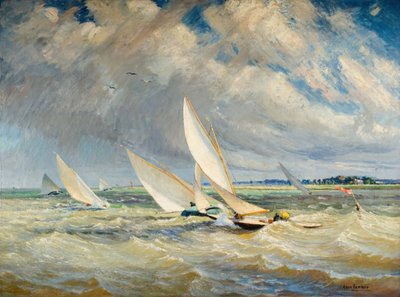 Yachts en course par mauvais temps - Burnham-On-Crouch, 1919 - Alice Maud Fanner